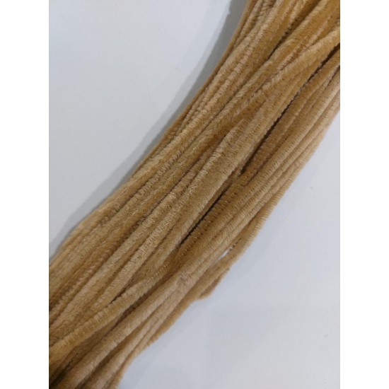 Проволока синельная 30 см цв. бежевый, цена за 10 шт